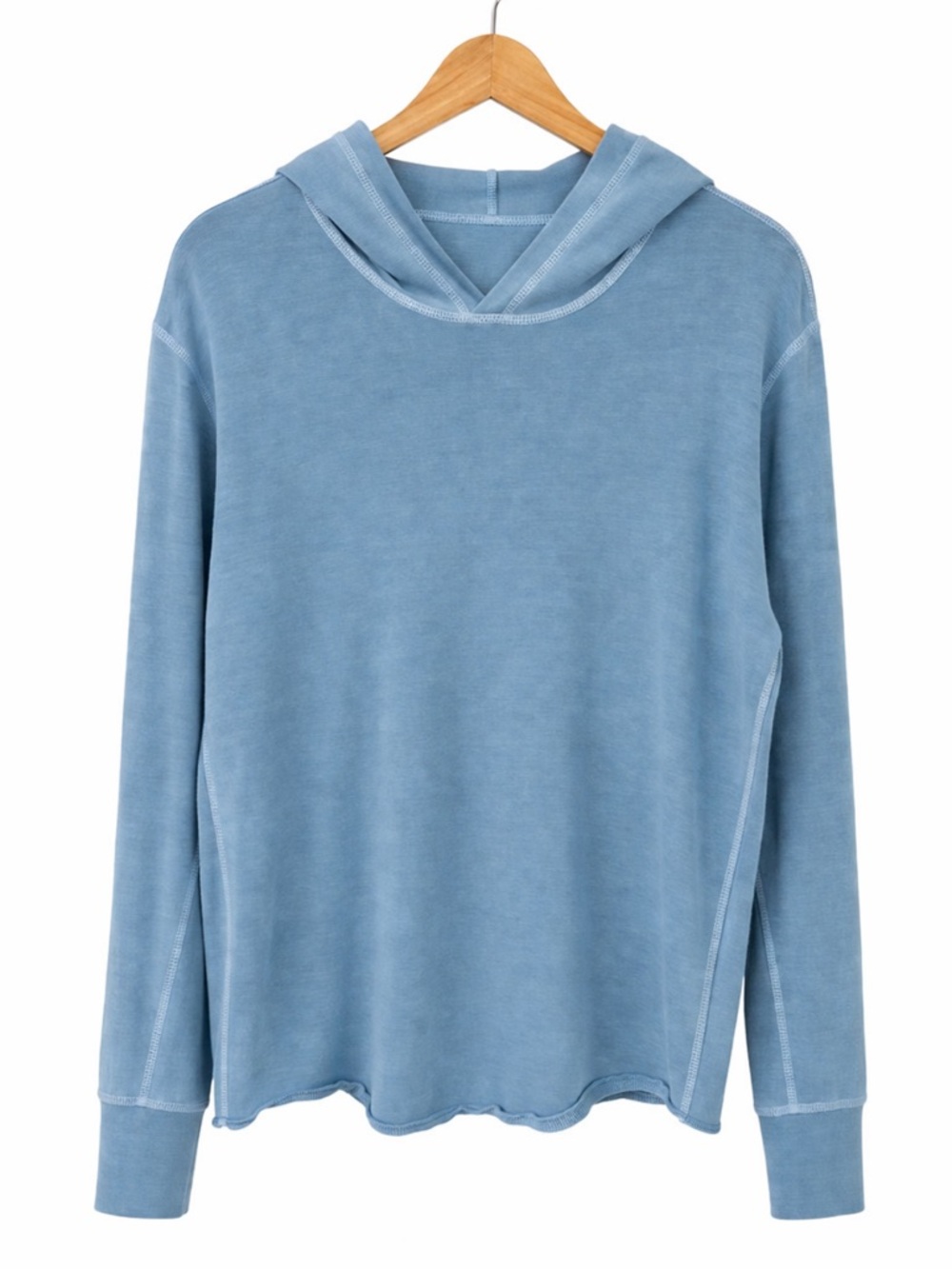 SKU California Men's Light Blue Hooded Long-Sleeve Pullover